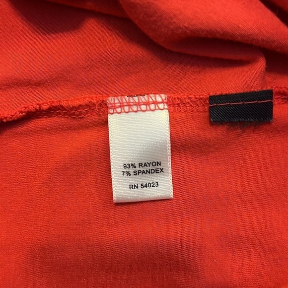 Banana Republic Red Form-Fitting Spandex Midi Dress, Sz. S. - Picture 8 of 9